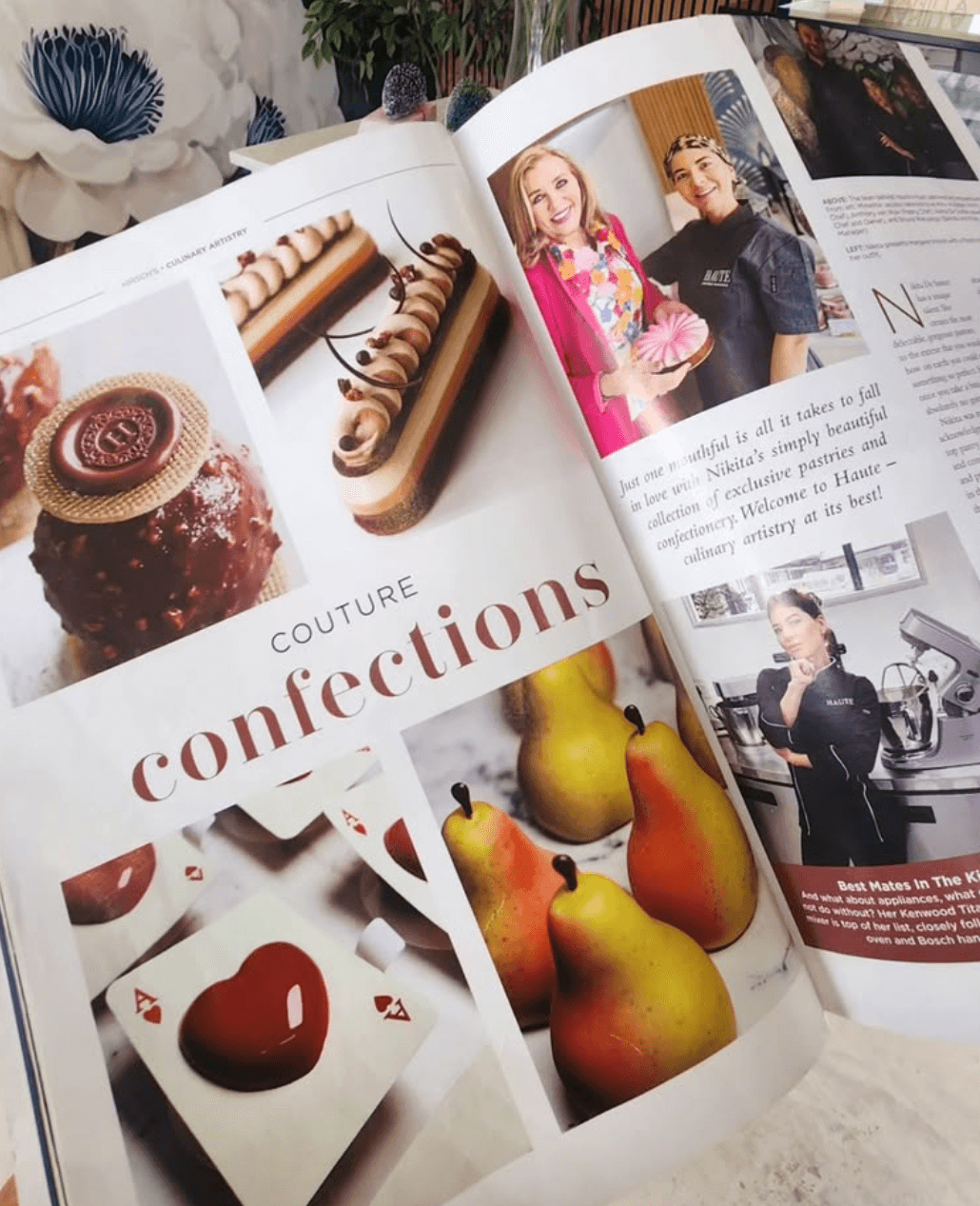 HAUTE Boutique Patisserie's feature in Hirsch's Homestores magazine, titled Couture Confections