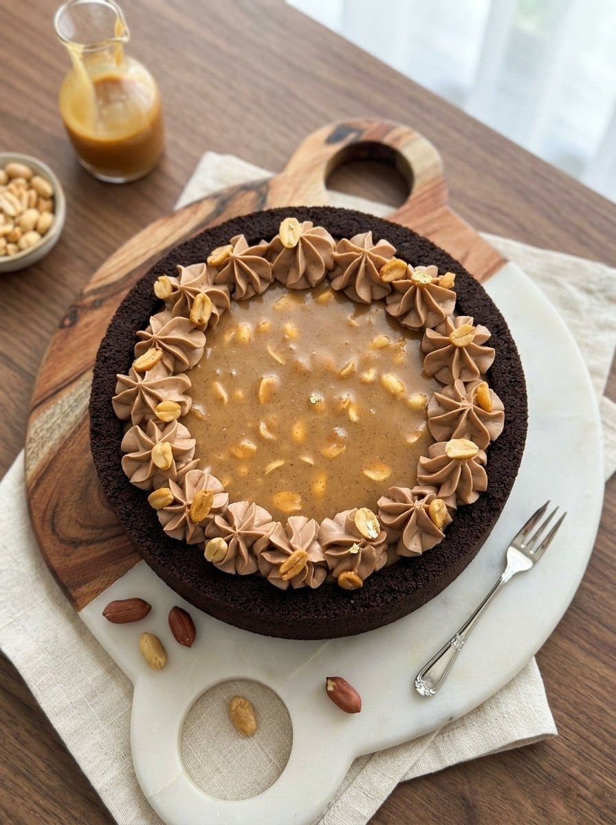 Snickers Cheesecake Slice